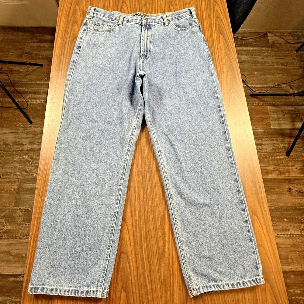 Real Ranch‎ wORKWEAR Jeans Mens 38x30 Blue Denim Straight Leg 100% Cotton